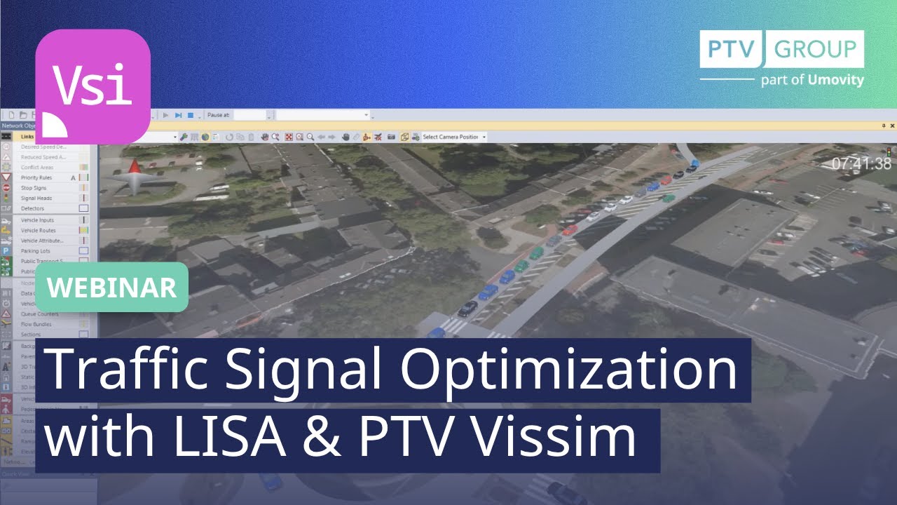 Traffic Signal Optimization with LISA & PTV Vissim | PTV Vissim | Webinar