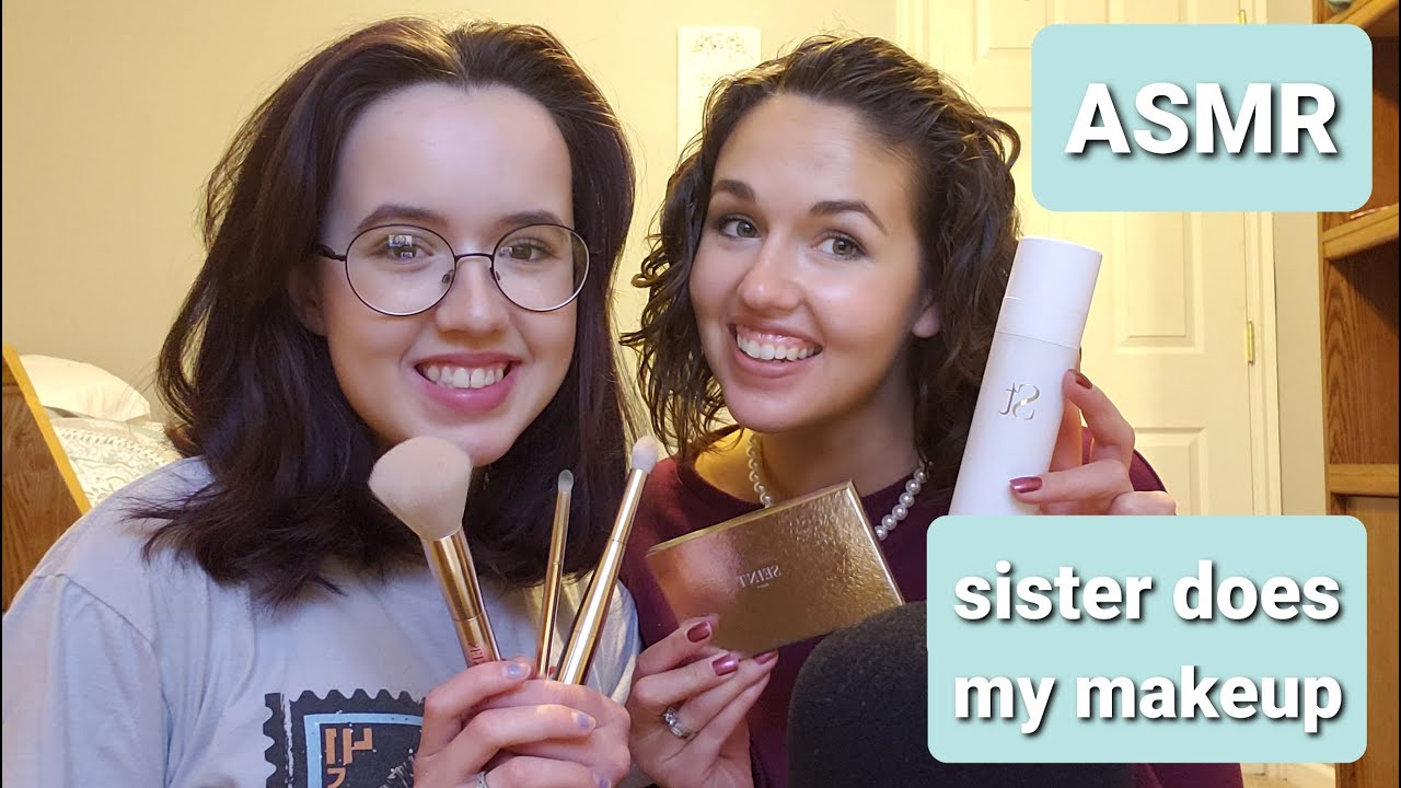ASMR | My Sister Does My Makeup with Seint Beauty (whispered, tapping, chit-chat)