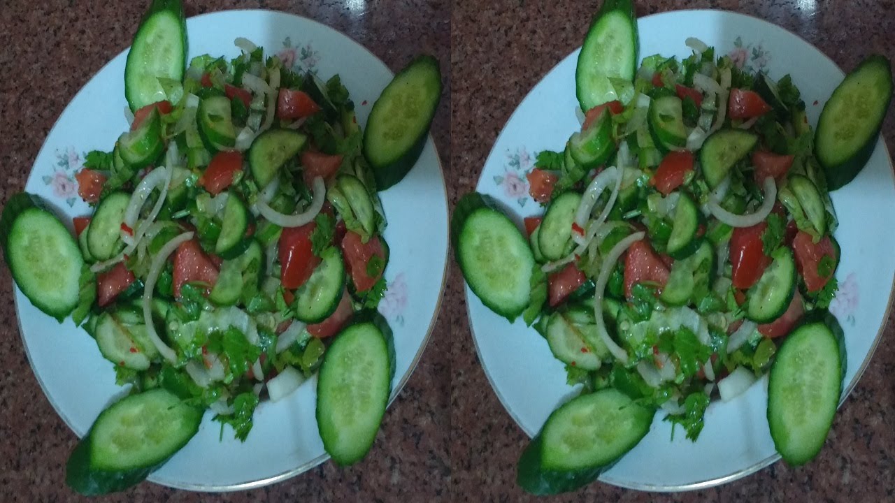 طريقة عمل سلطة خضراء بنكهة المطاعم المميزه .. مطبخ العائلة مع ام احمد