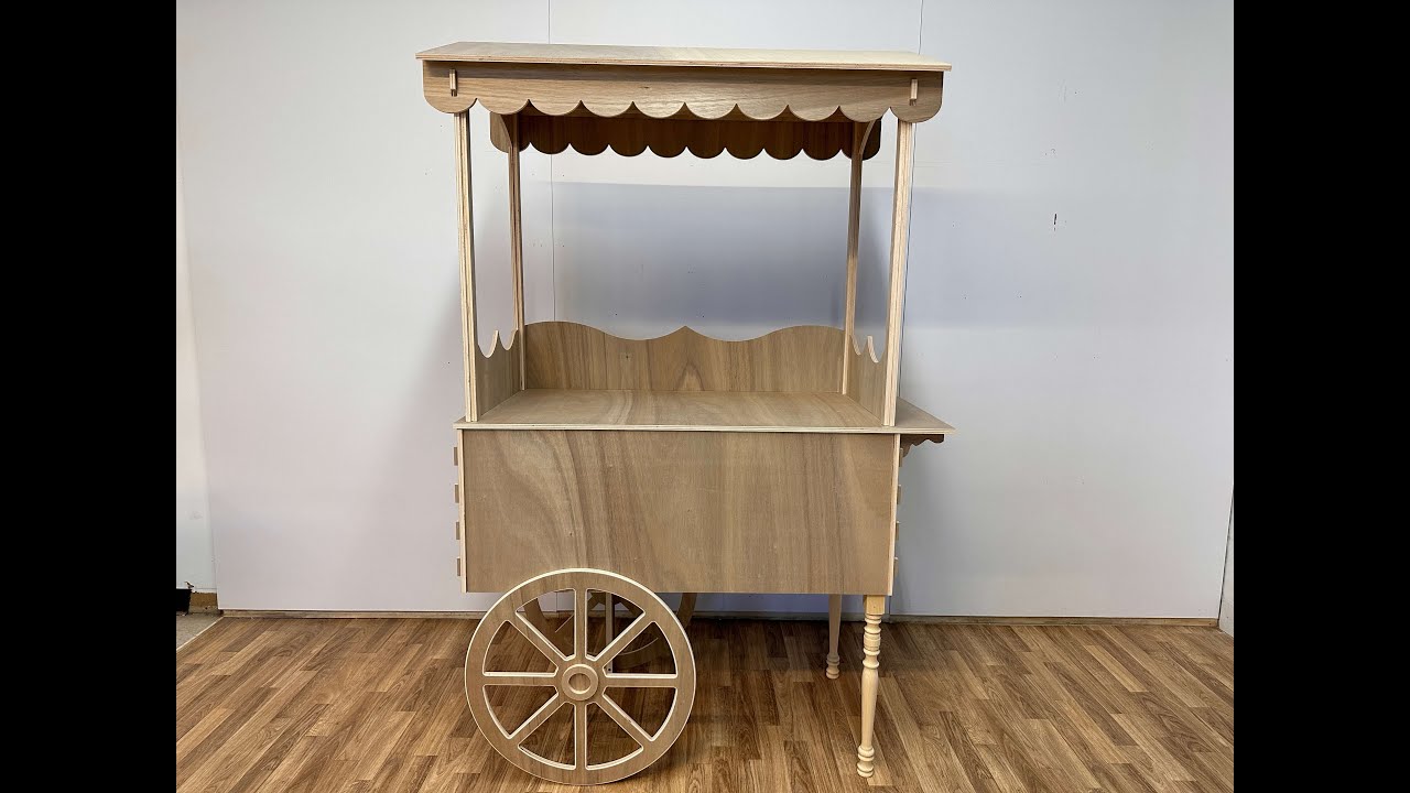 How to Assemble Wooden Candy Cart Design Event Cart | Wooden Candy Cart Assembly