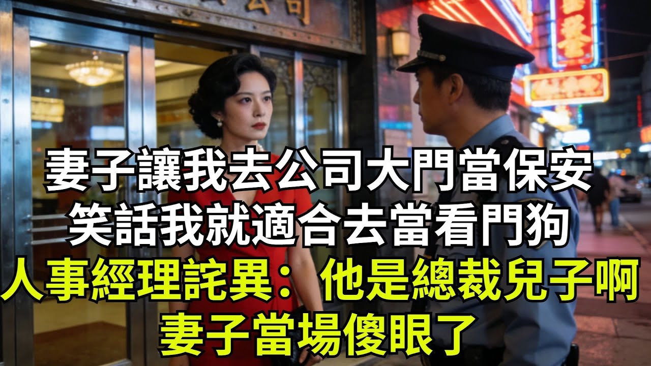 妻子讓我去公司大門當保安，笑話我就適合去當看門狗，人事經理詫異：他是總裁兒子啊，妻子當場傻眼了#小説#情感故事#爽文#婚姻生活