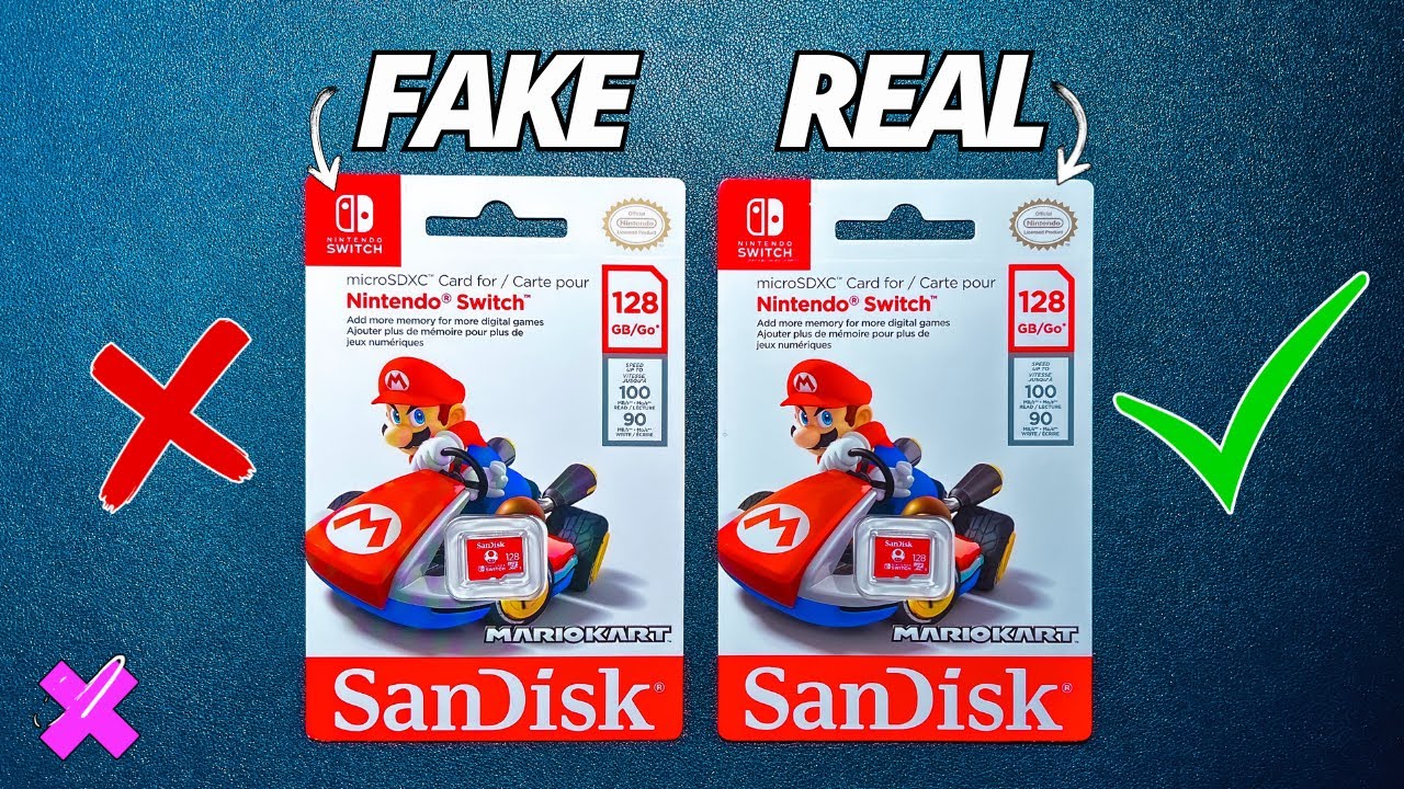 Распознайте поддельную SD-карту Sandisk Nintendo Switch!