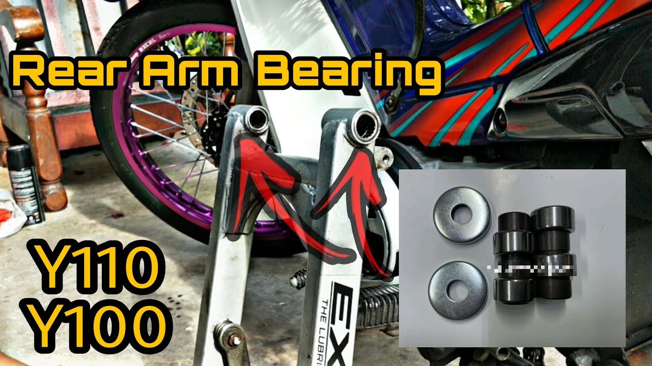 YAMAHA Y110 Y100 - Tukar Rear Bush Arm ke Rear Arm Bearing | Padu kona leper 👍🏽👍🏽👍🏽