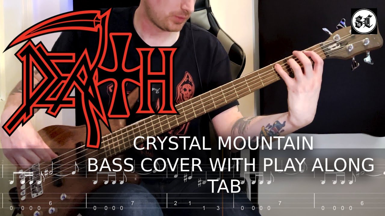 DEATH - CRYSTAL MOUNTAIN - BASS COVER WITH PLAY ALONG TAB