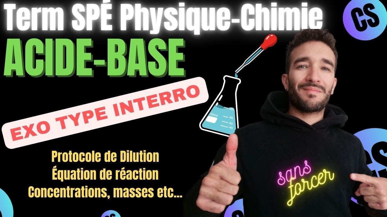 [TERM SPÉ PHYSIQUE-CHIMIE] RÉACTIONS ACIDE BASE / EXO ENTRAINEMENT TYPE INTERRO CORRIGÉ