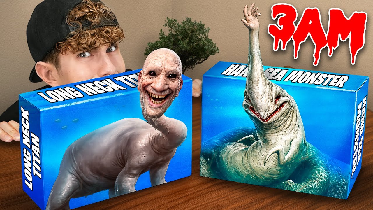 НИКОГДА НЕ ОТКРЫВАЙ МИСТЕРИ-БОКСЫ WE SWAM TOO FAR IN THE OCEAN HAND SEA MONSTER в 3 ЧАСА НОЧИ!!
