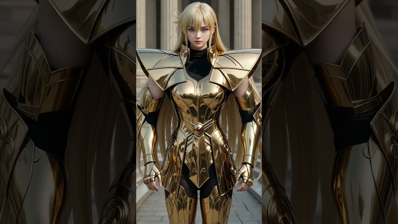 Virgo, Shajia, Golden armor #saintseiya #cosplay #ai
