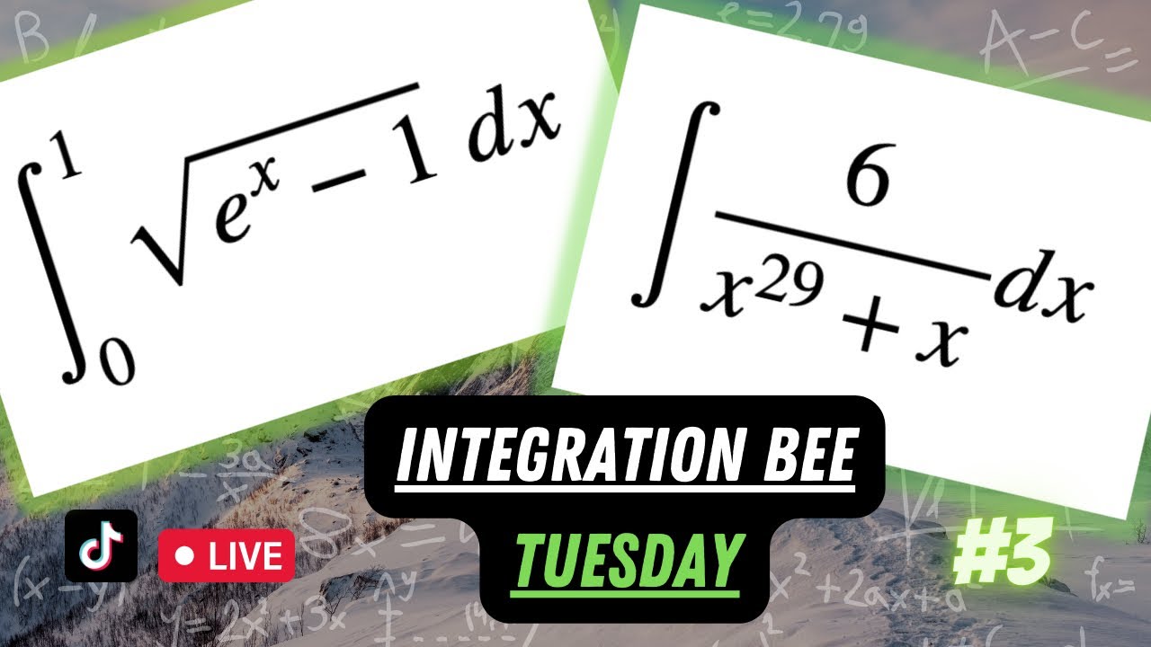 Integration Bee Tuesday #3 (TikTok LIVE) #calculus #integrationtricks #mathtricks
