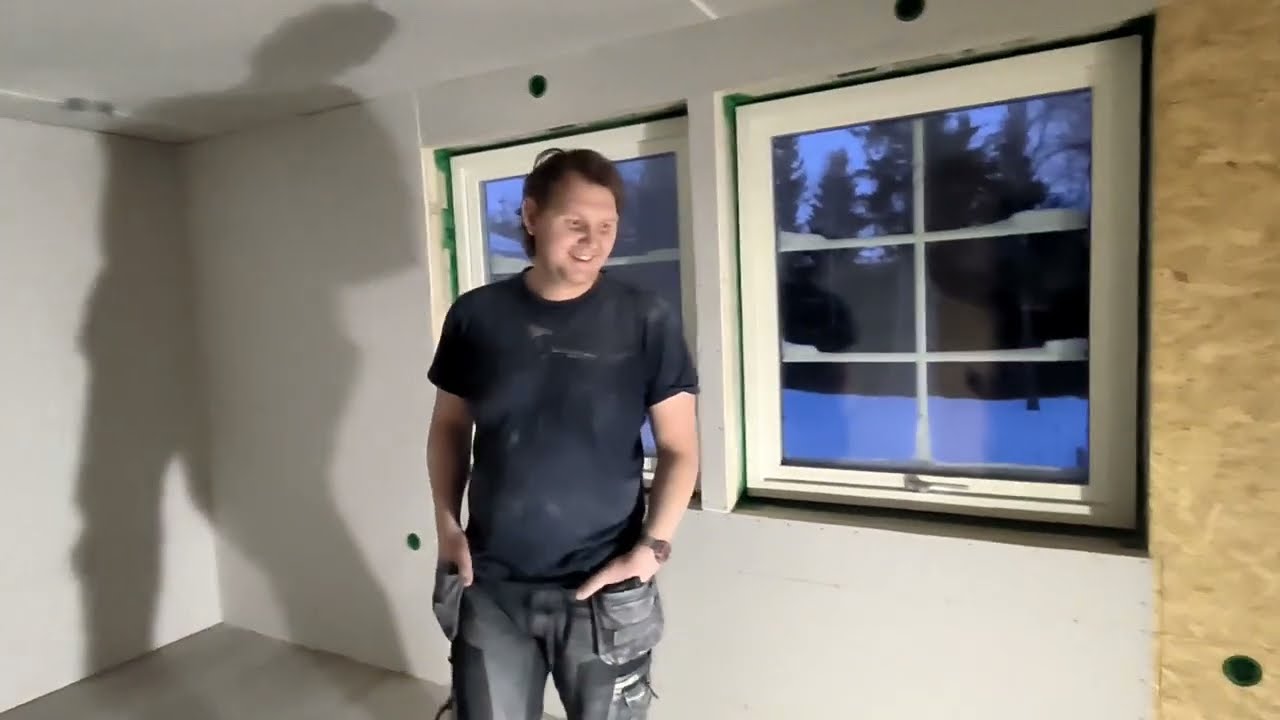 byggserie del 10 - Nicklas förklarar, hur gipsar man väggar?