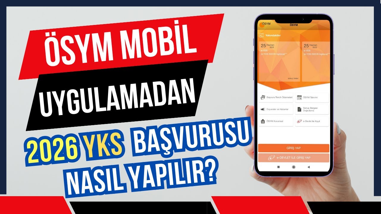 Ösym Mobil Uygulamasından 2026 Yks Sınavı Kaydı Nasıl Yapılır? Kayıt Adımları, İnternetten Başvuru