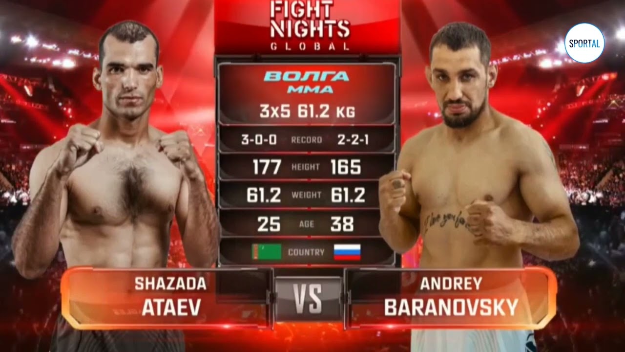 🇹🇲⚡МОЛНИЕНОСНАЯ ПОБЕДА АТАЕВА ШАЗАДА НА АРЕНЕ FIGHT NIGHTS💪🏻