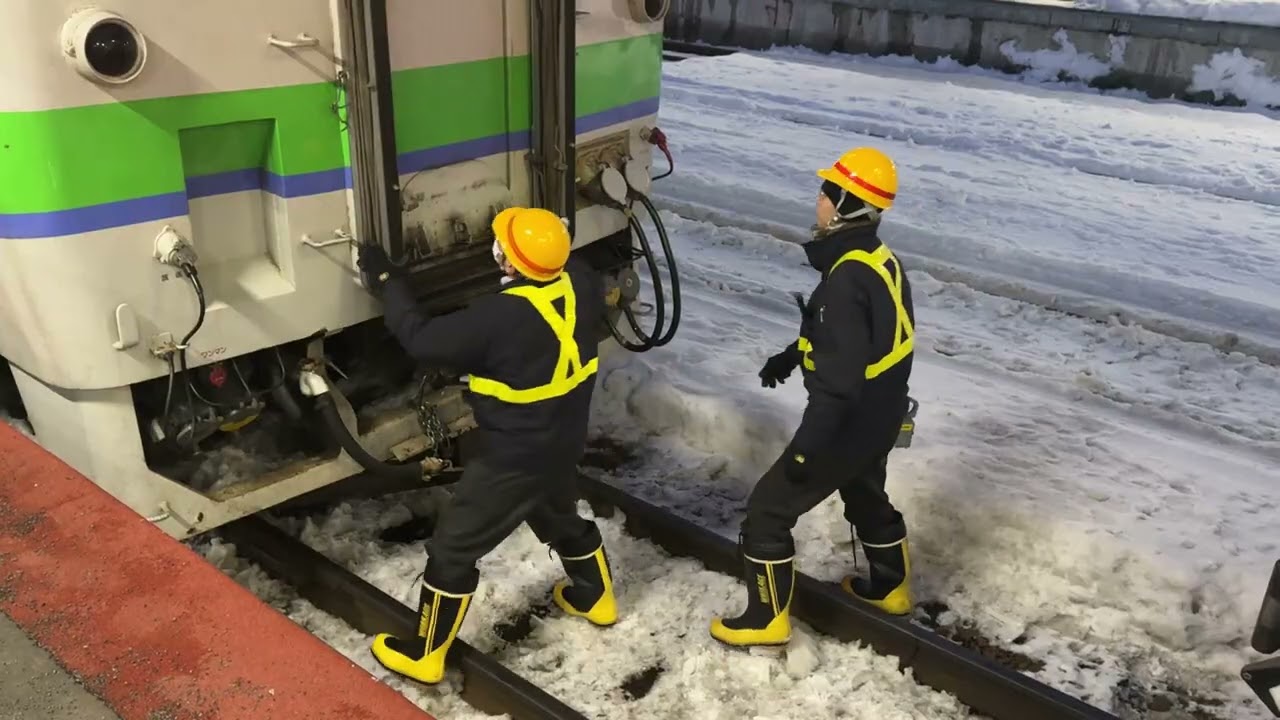 JR北海道 根室本線 函館本線 キハ40 気動車 ディーゼルカー 連結作業  滝川にて