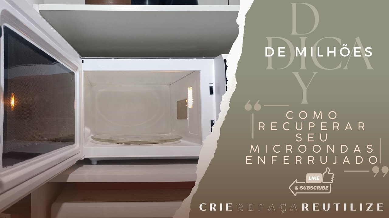 Como recuperar seu forno microondas enferrujado,dando cara nova pra ele DICA/DIY