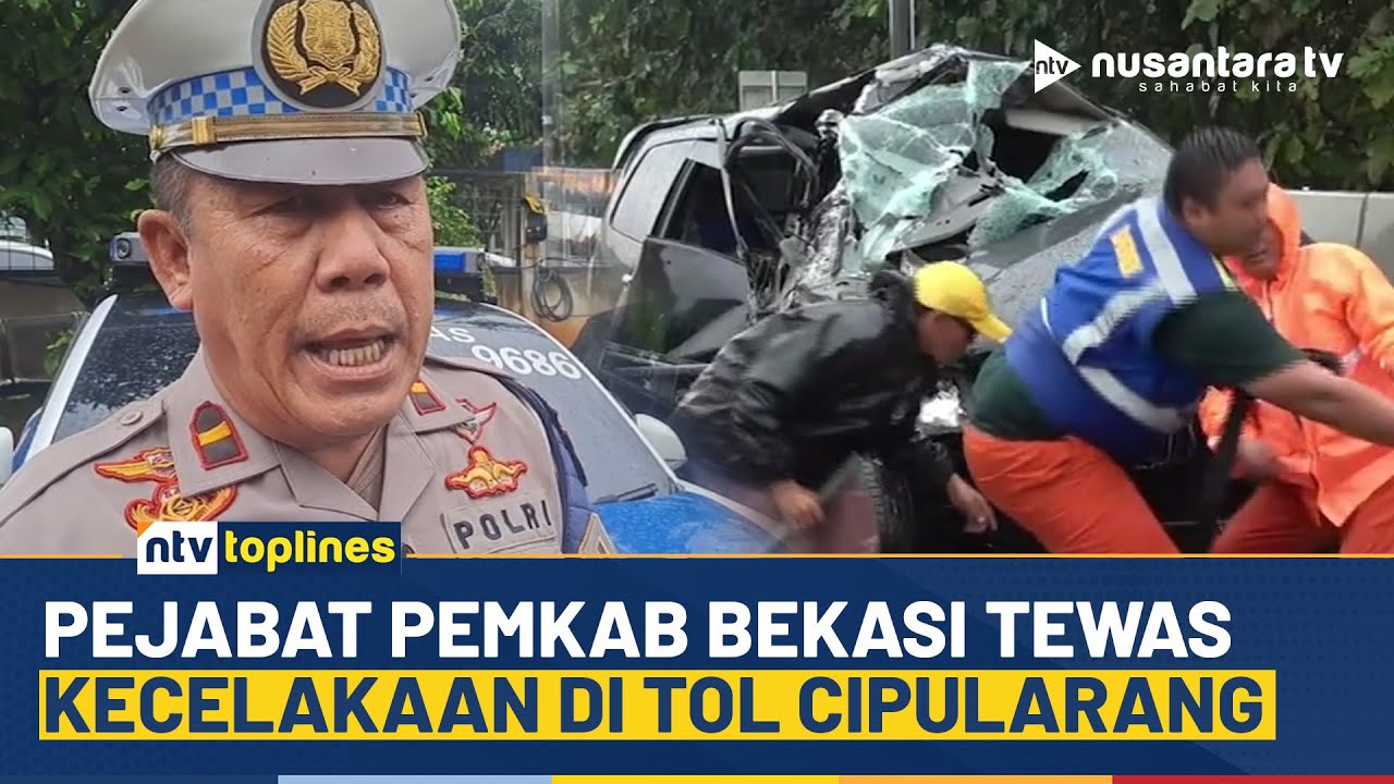 Pejabat Pemkab Bekasi Tewas Usai Minibus Alami Kecelakaan di Tol Cipularang | NTV TOPLINES