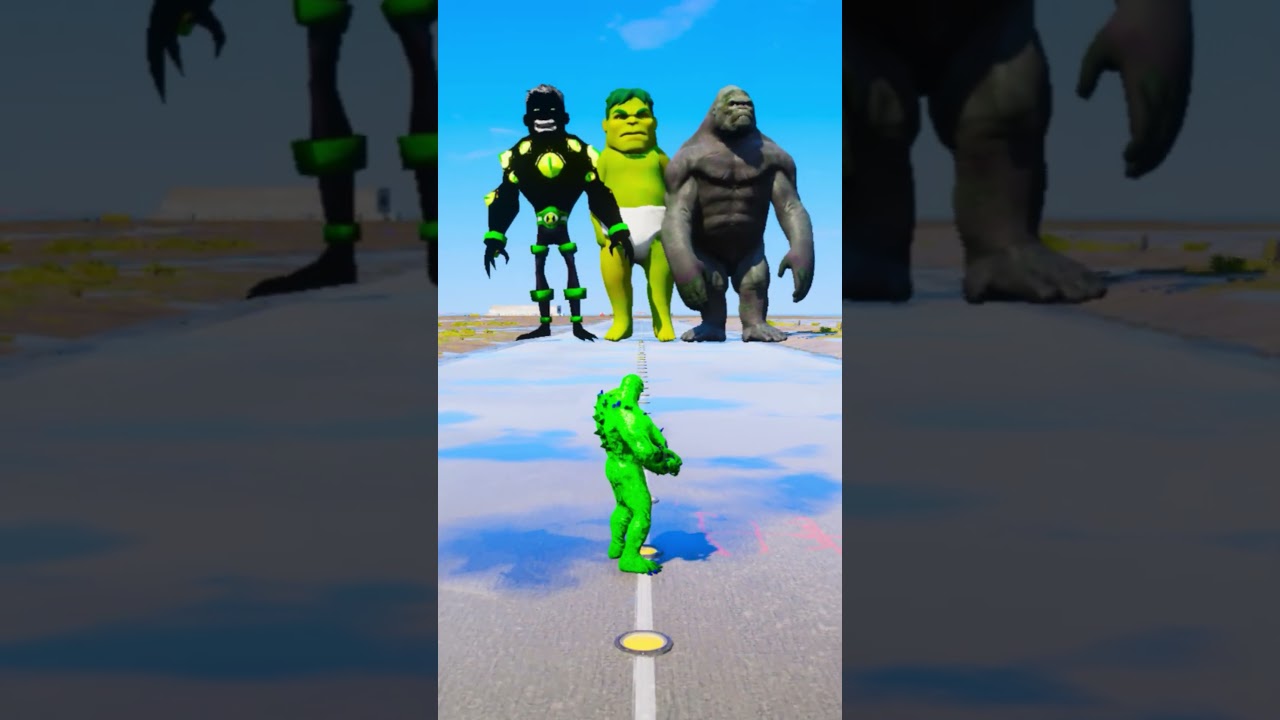 BLACK HULK GIANT & KING KONG GIANT VS RANDOM SUPERHEROES #gta #shorts