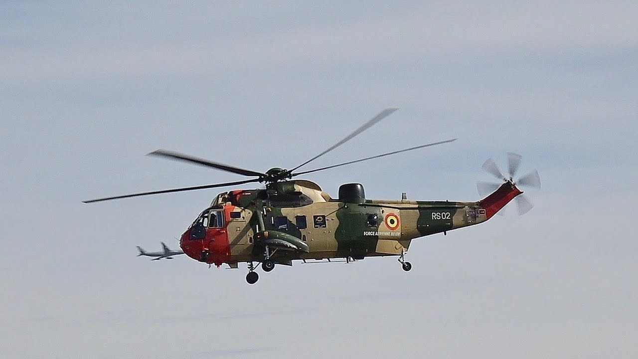 Westland WS-61 Sea King Mk48 Belgium Air Force departure RAF Fairford RIAT 2017 AirShow