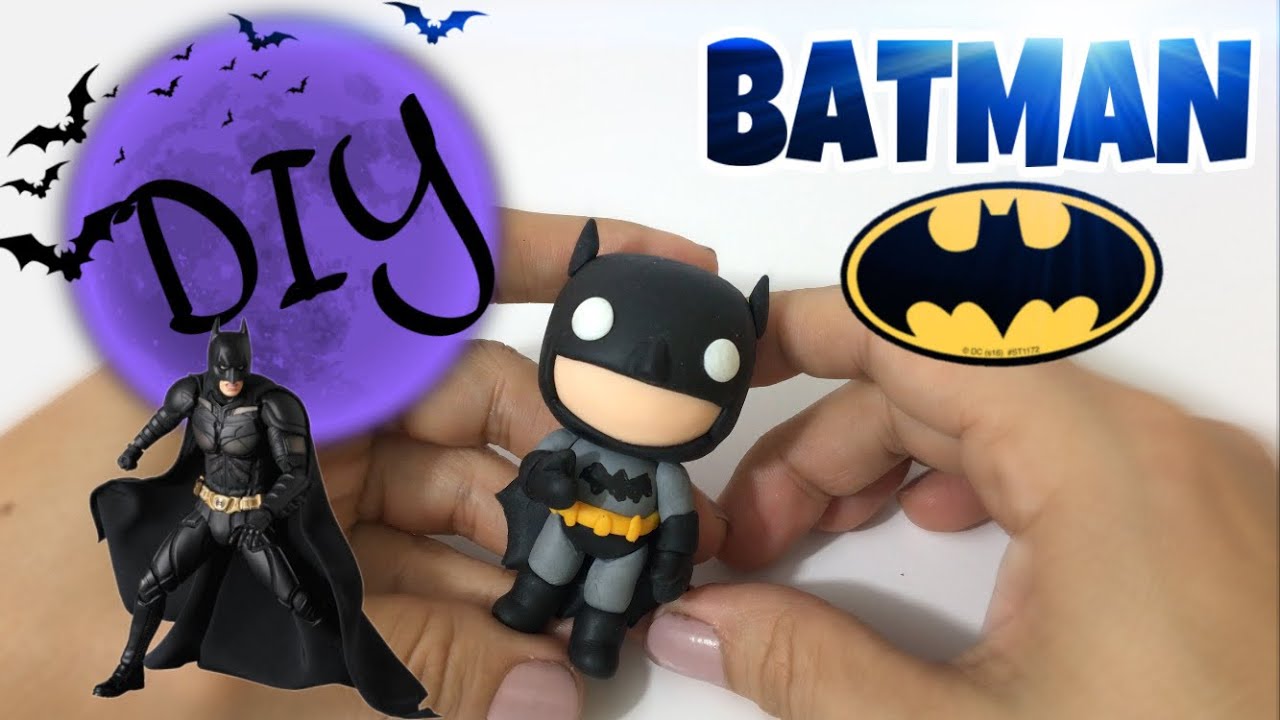 DIY: BATMAN 🤗 | FAÇA VOCÊ MESMO O SEU DE PORCELANA FRIA ( BISCUIT) #luprestes
