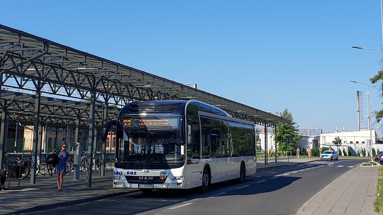 MZK Toruń - MAN NL253 Lion's City Hybrid #642 | linia 22