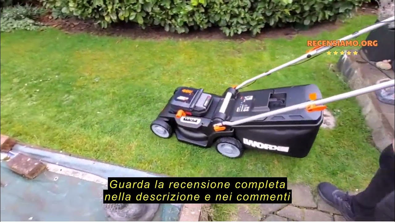 Recensione del WORX Nitro WG745E, tosaerba a batteria 40V, 2 batterie 20V da 4Ah Pro incluse, superf