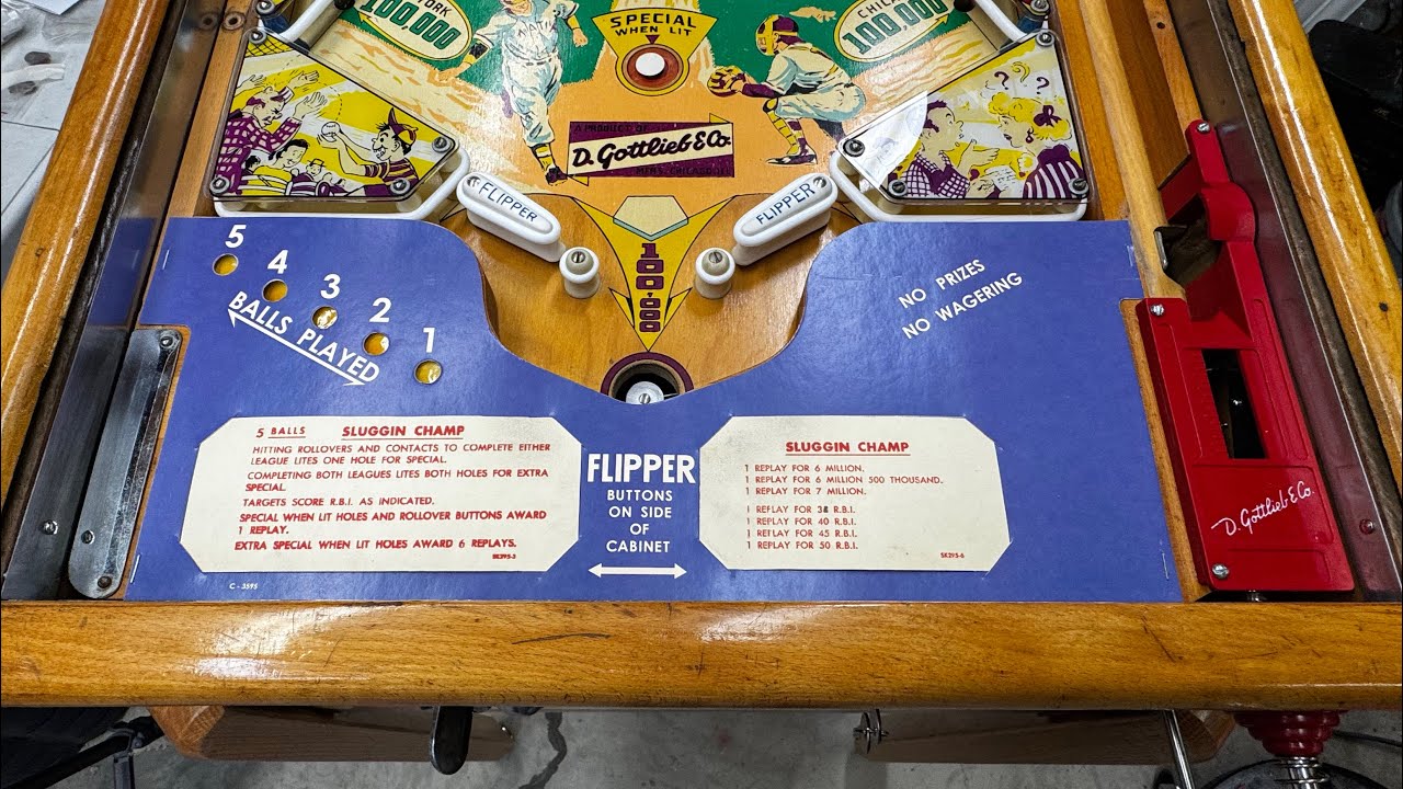 Sluggin Champ pinball restoration part 6: apron and side rail