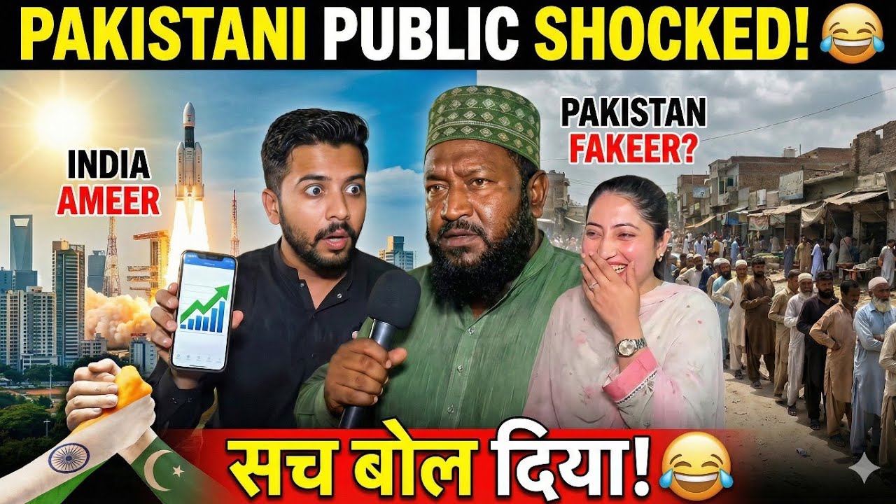 India Ameer aur Pakistan Fakeer? 😂 Pakistani Public Funny Reaction on India