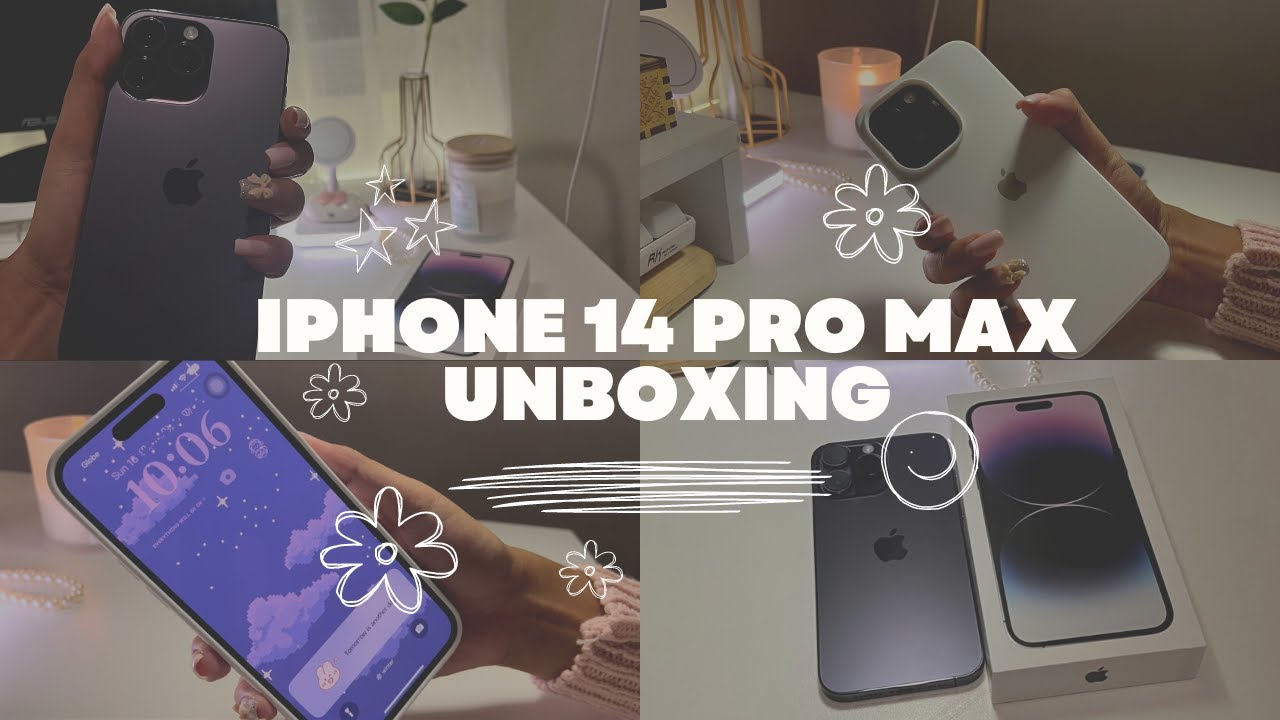 iPhone 14 Pro Max (Deep Purple) Aesthetic Unboxing + Customizations 💜