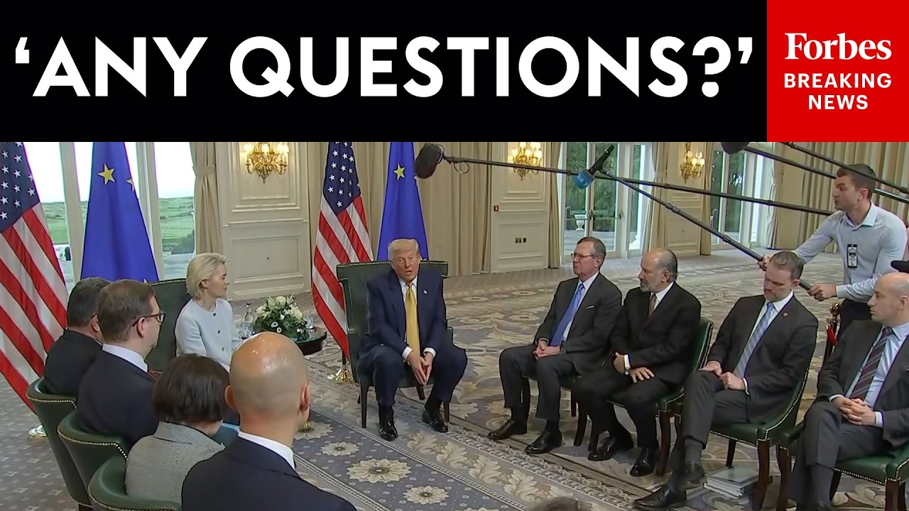 BREAKING NEWS: Trump Takes Questions From Reporters During Surprise Meeting With EU's President