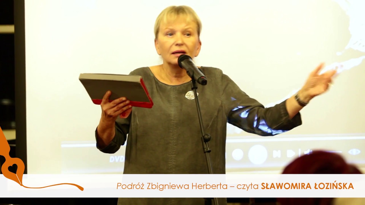 Wiersz „Podróż” Zbigniewa Herberta czyta Sławomira Łozińska.