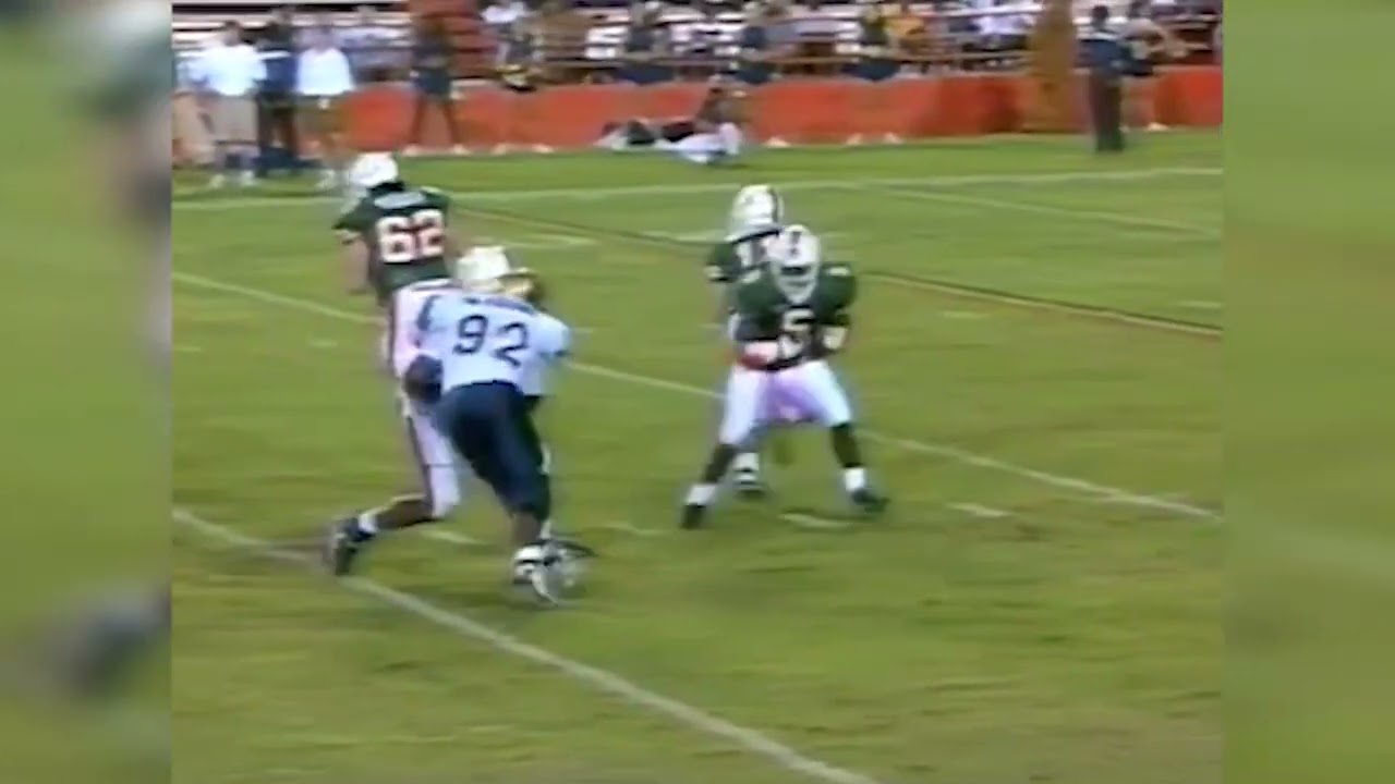 Edgerrin James touchdown from Scott Covington | Miami vs Pitt 1998