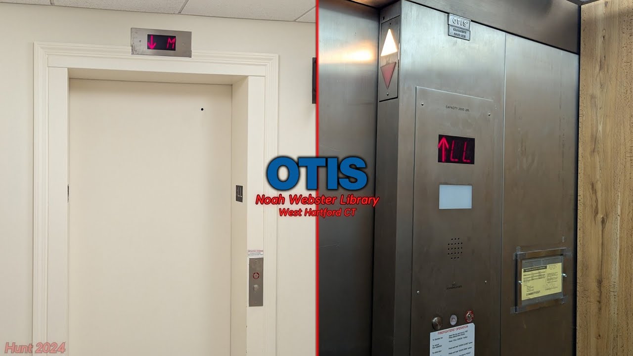 Monitored OTIS Lexan Hydraulic Elevator | Noah Webster Public Library, West Hartford CT