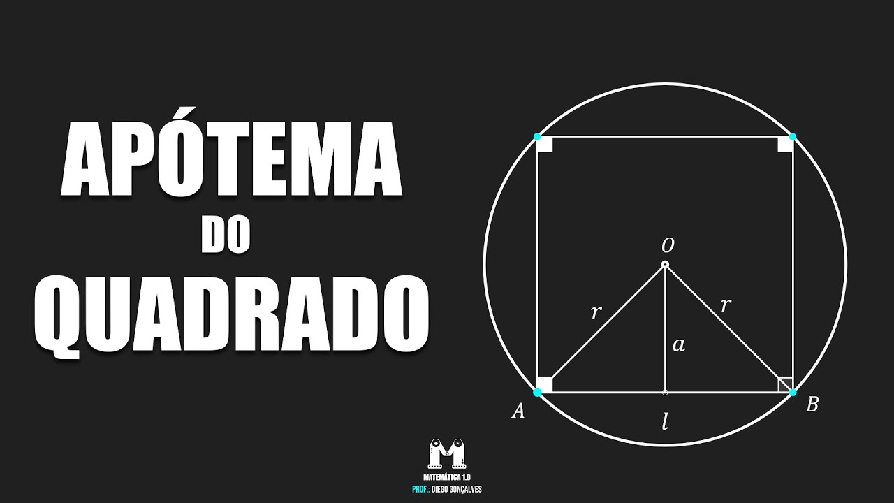 Como calcular o Apótema do Quadrado