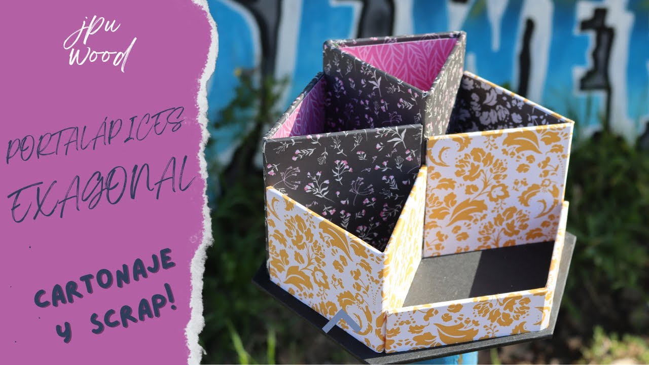 Scrapbooking y Cartonaje: Crea un Organizador de Escritorio Único 🌟✂️ - ¡Con Patrones Gratis! 📚💡