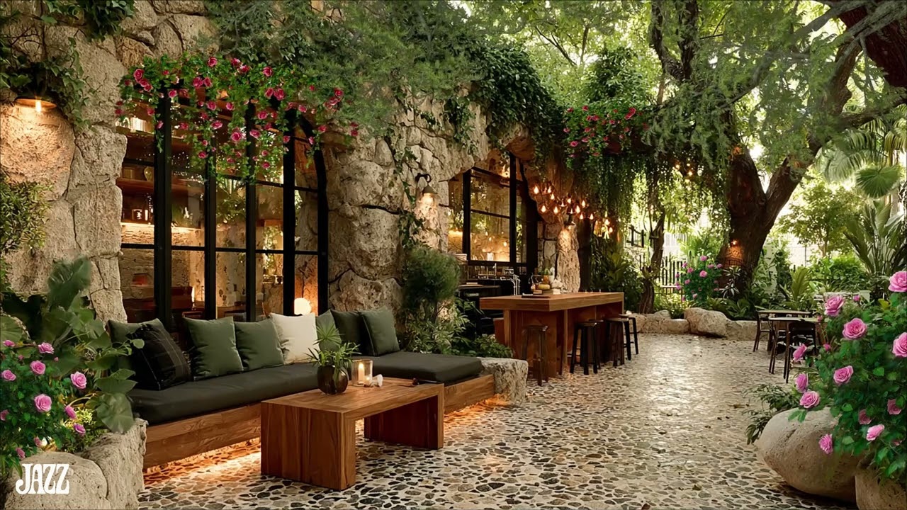 Peaceful Jazz In Green Hideaway 🍃 Forest Sound Therapy for Stress Relief & Deep Focus