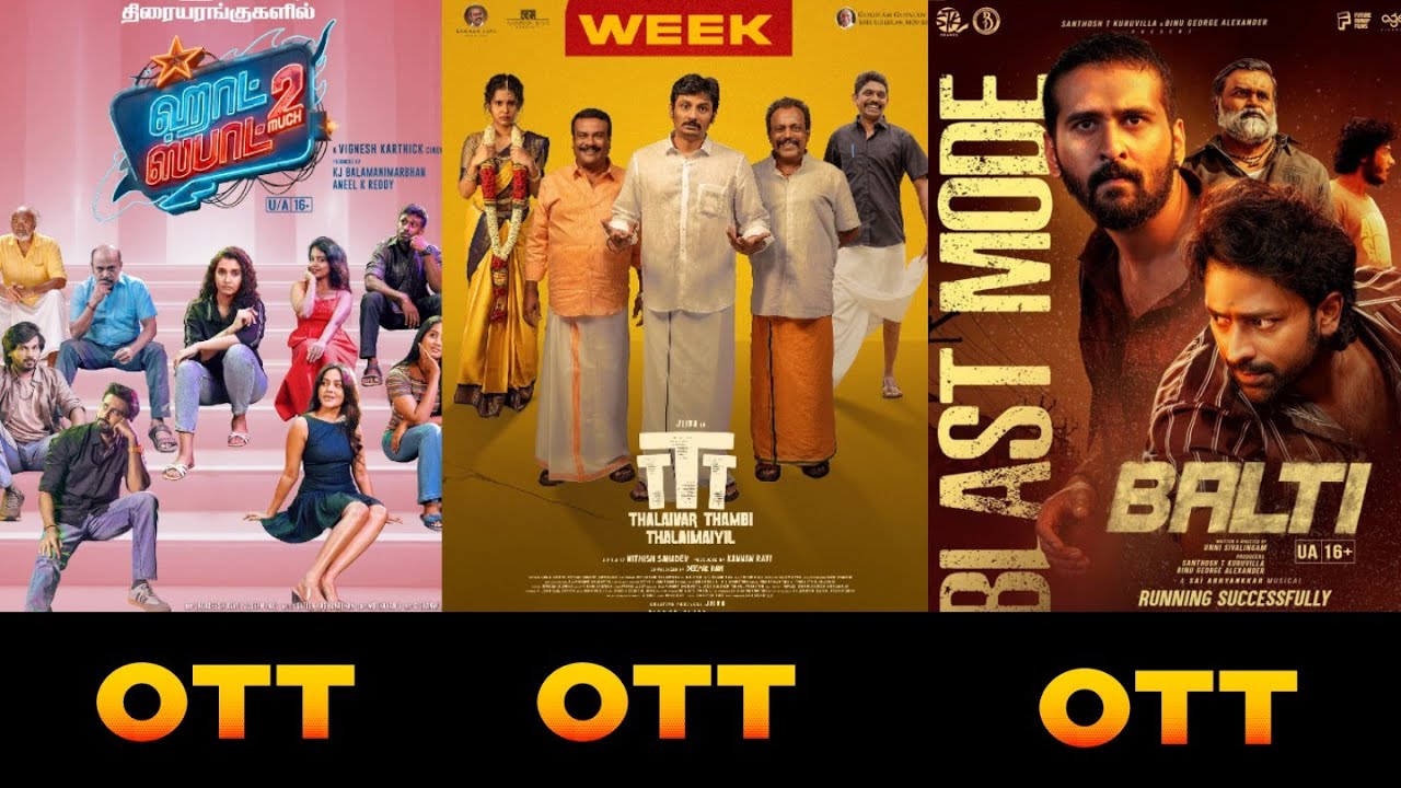 Upcoming Movies Ott Release Date Tamil | Hotspot 2 Much | Balti | Kombuseevi | TTT | Stree 2.
