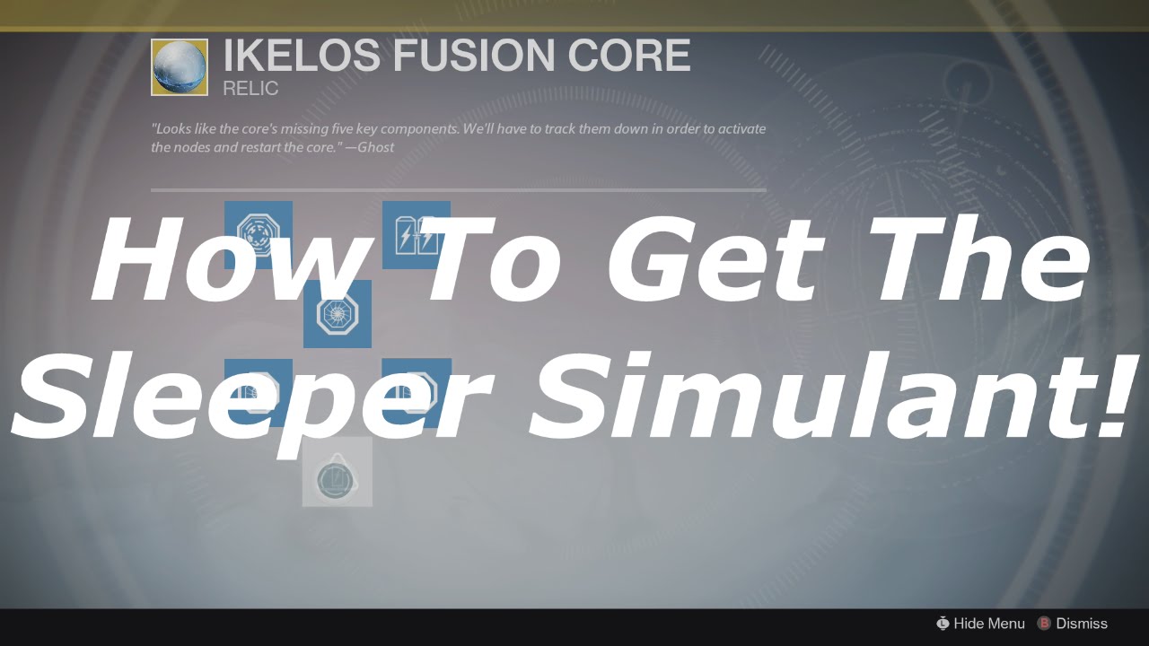 Destiny How To Get The Sleeper Simulant Exotic Heavy Fusion Rifle!