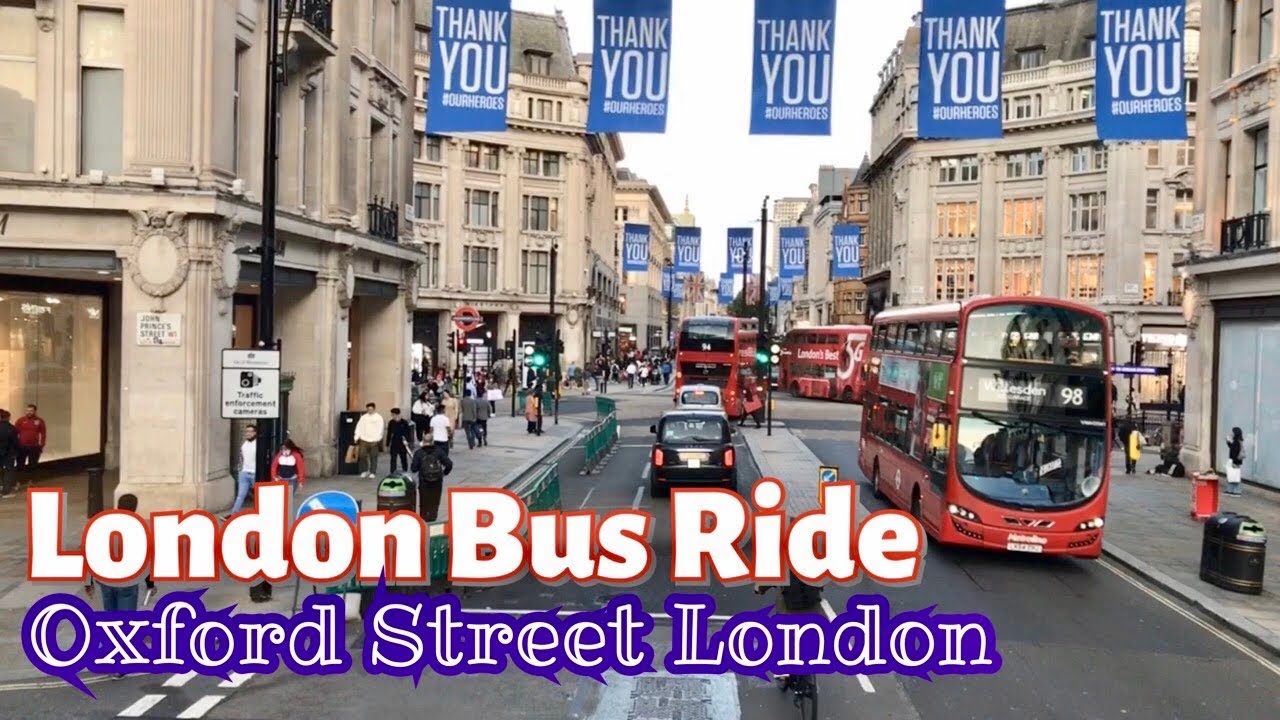 4K London Bus Ride 2020| Oxford  Street Bus ride from Marble arch to holborn