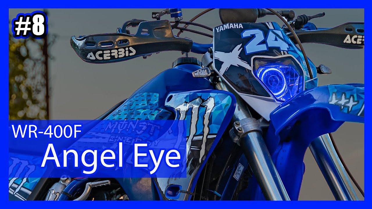 MODIFICHIAMO IL FARO DELLA MOTO! ANGEL EYE ?! (WR-400f) #8