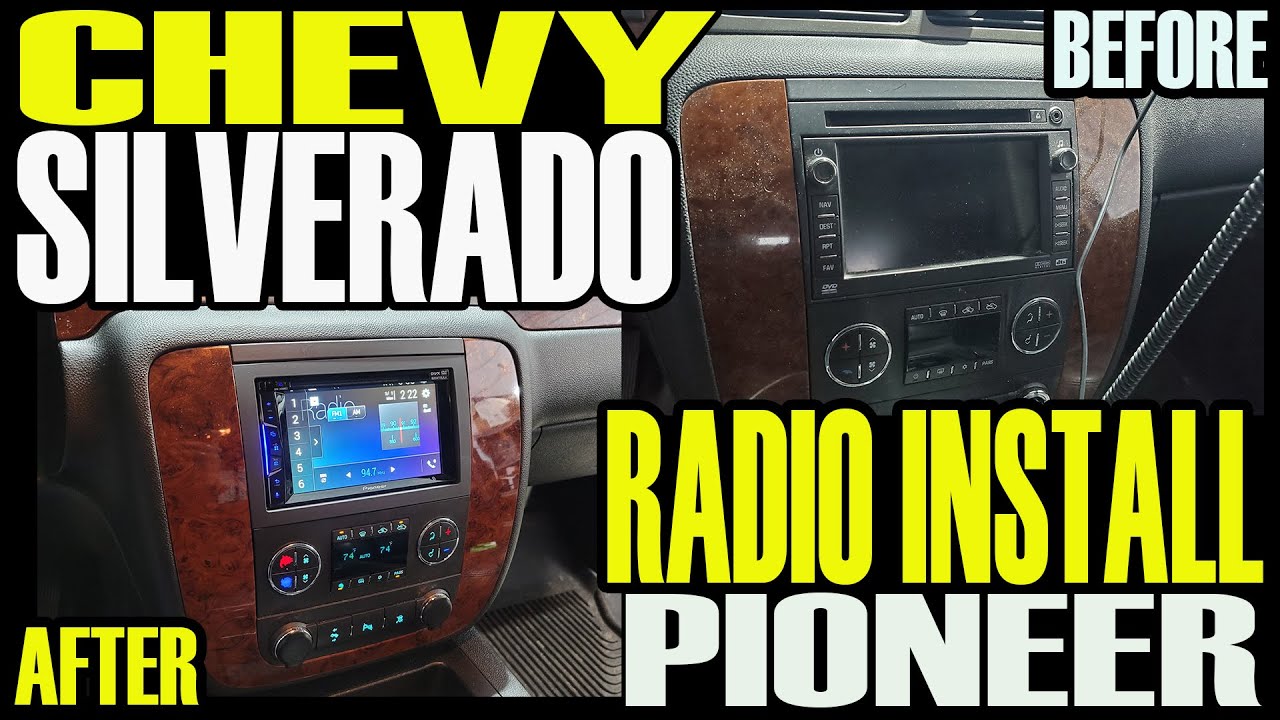 CHEVY SILVERADO / GMC SIERRA PIONEER RADIO DOUBLE DIN INSTALL - 1500 2500 3500