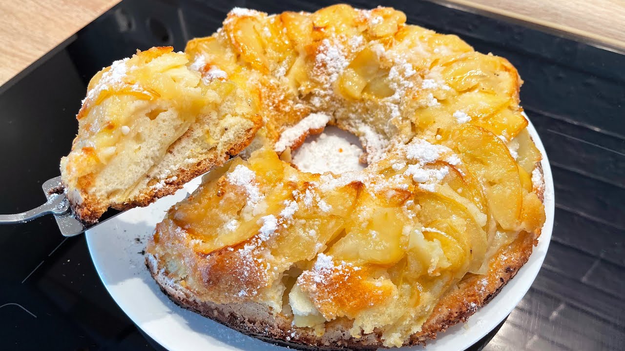 4 яблока и 5 минут на вкусный яблочный пирог! Новый рецепт! 🍎🍏