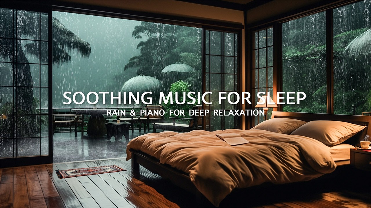 Deep Sleep Piano & Heavy Rain Sounds – Relaxing Music for Study, Focus, Stress Relief & Insomnia