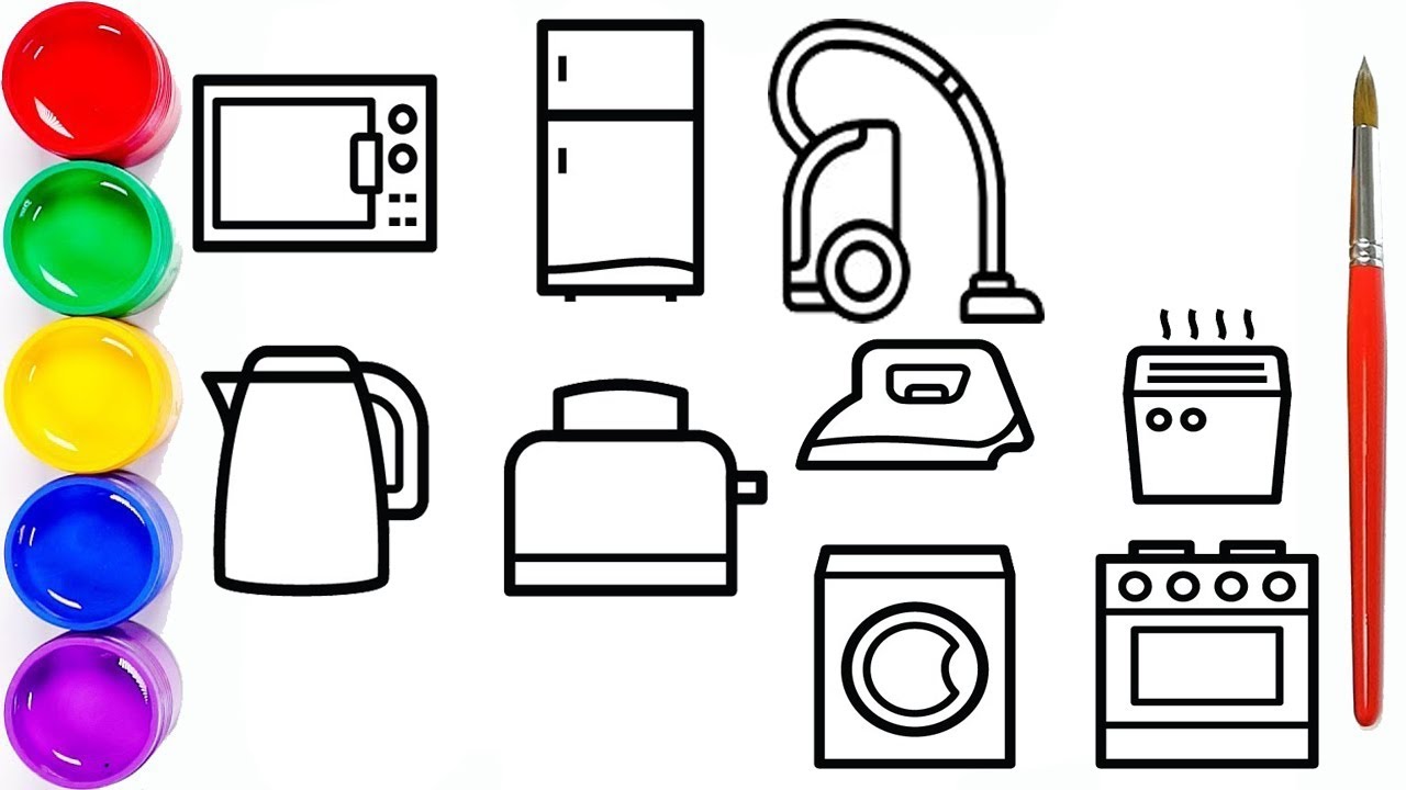 [collection] How to draw Electrical devices | Bolalar uchun rasm chizish| Сурет салу Электрлік құрыл