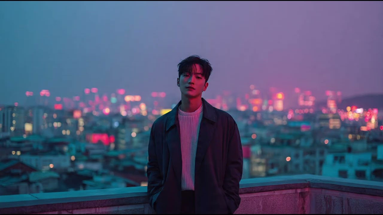 Neon Rooftop 🌃 Korean Electro Pop Synth Chill | Y2K Skyline Night Drive