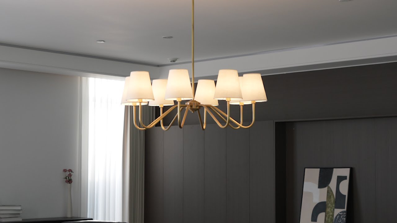 Opaluxe Gold Chandelier by Vakkerlight &ndash; Gilded Glow, Luxe Elegance