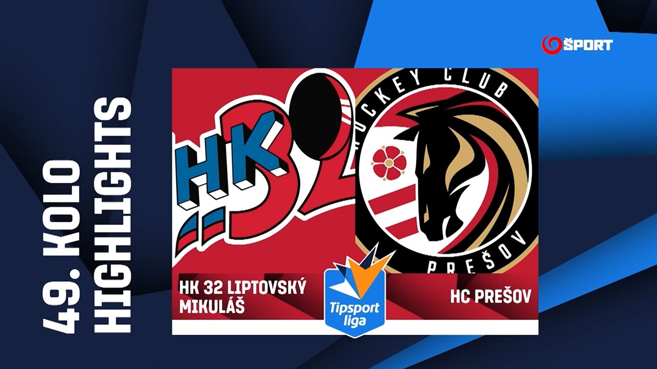 49. kolo: HK 32 Liptovský Mikuláš - HC Prešov 6:0 (2:0, 2:0, 2:0)