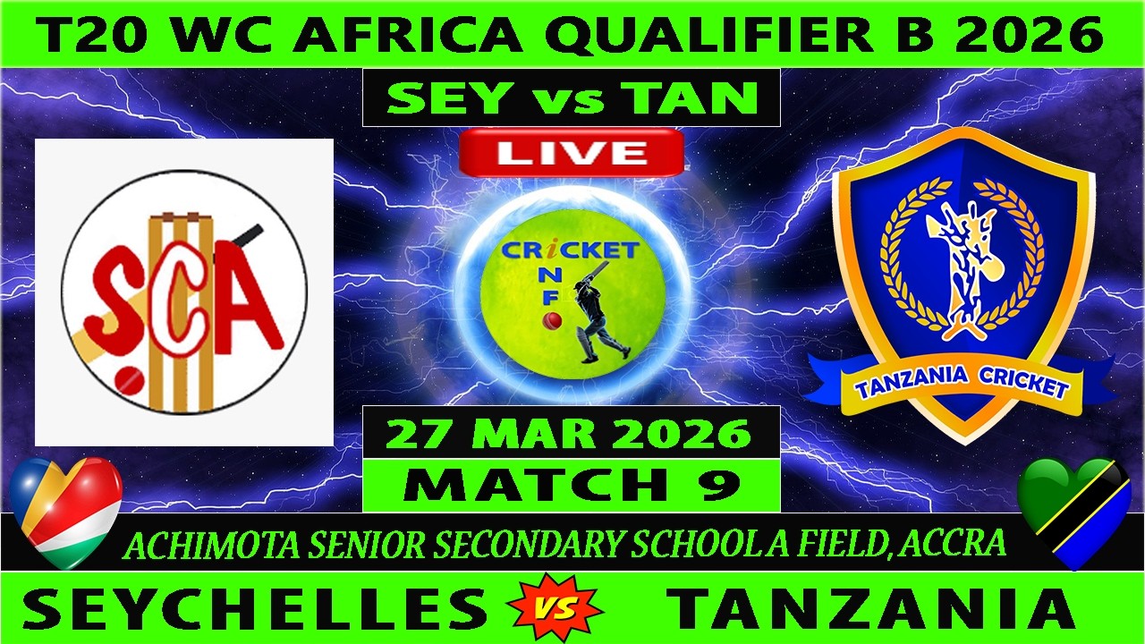 Seychelles vs Tanzania | SEY vs TAN Live | 9th Match of T20 WC Africa Qualifier B 2026 | TAN vs SEY