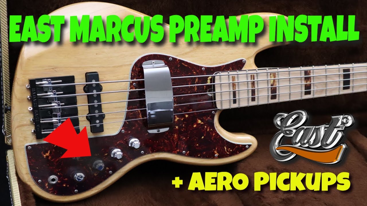 How to fix noisy single coils! Frankenstein jazz bass with Aero pickups and East Marcus Preamp!