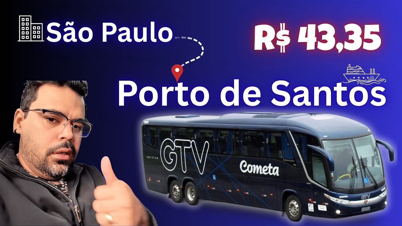 ÔNIBUS DE SÃO PAULO AO PORTO DE SANTOS | Mais Barato e Confortável do que você imagina 🚌
