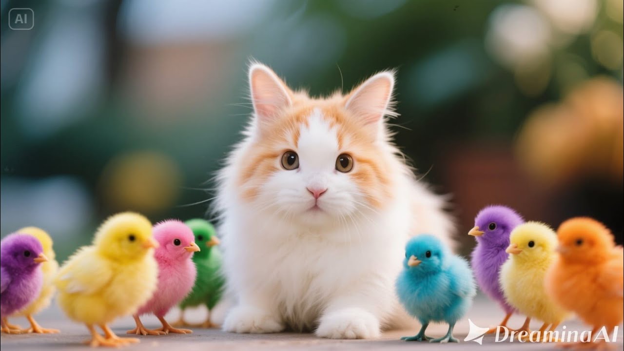 Catch Color Chicken, Cute Chicken, Duck, Rainbow Chicken, Rabbit, Cute Animals