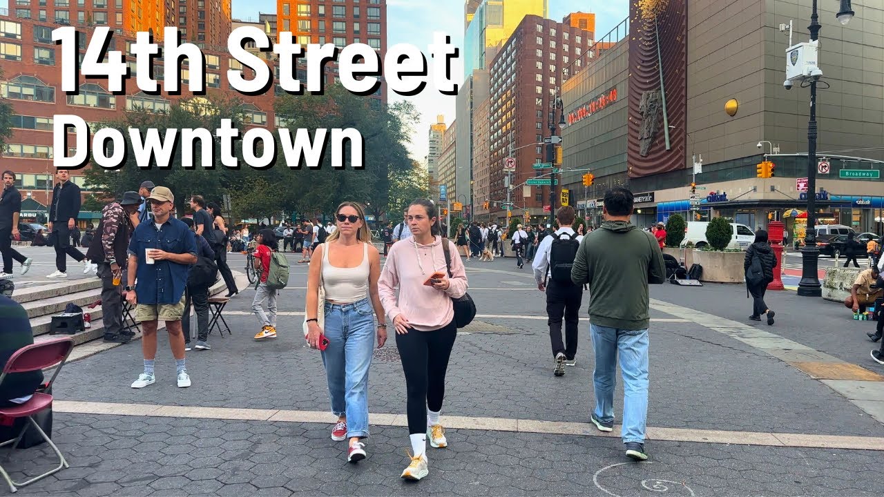 NEW YORK CITY 14th Street 🇺🇸 Walk 4K