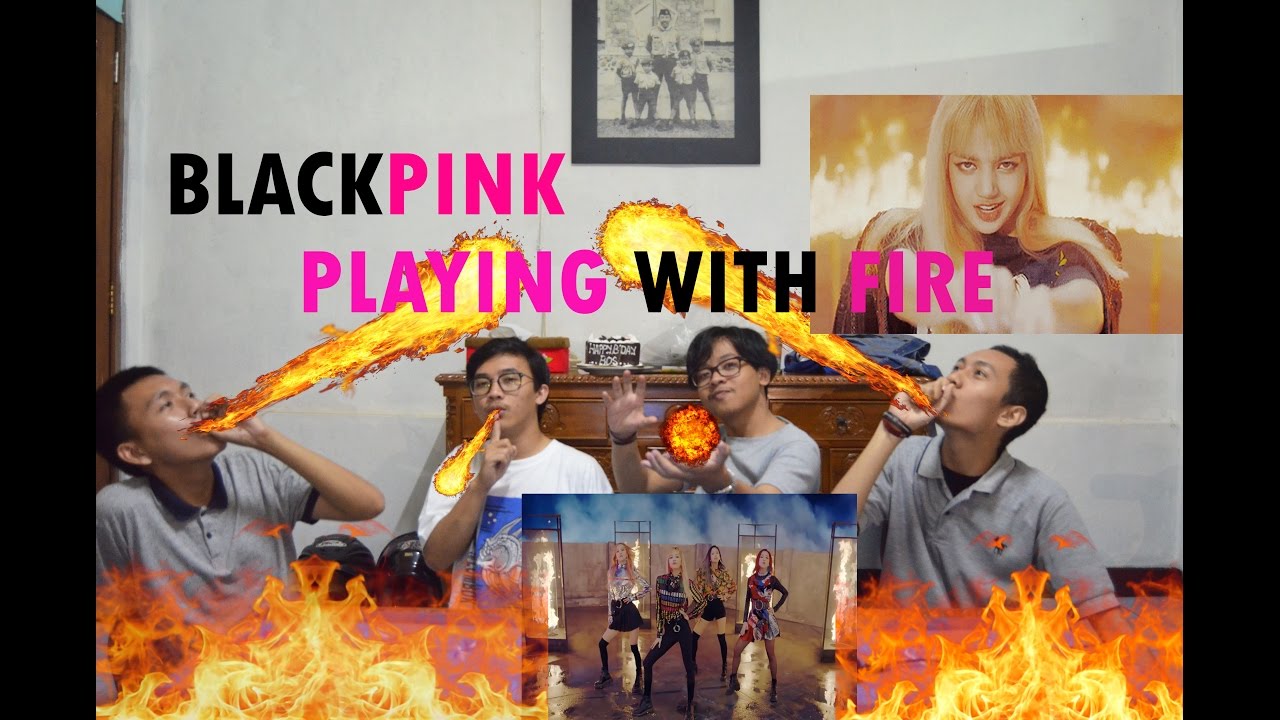 BLACKPINK - PLAYING WITH FIRE MV REACTION ( 9 VS 8?? ) INDONESIAN GUYS